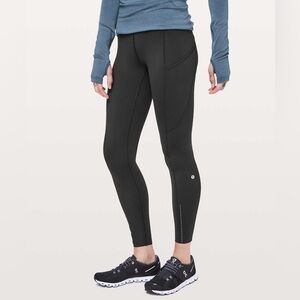Lululemon Fast & Free 7/8 Tight II *Nulux 25", Black, Size 4